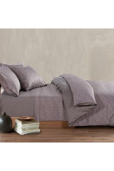 Nef Nef Homeware Nef-Nef Victory Γκρι Βαμβακερό Σατέν Σετ Παπλωματοθήκης, Σού...