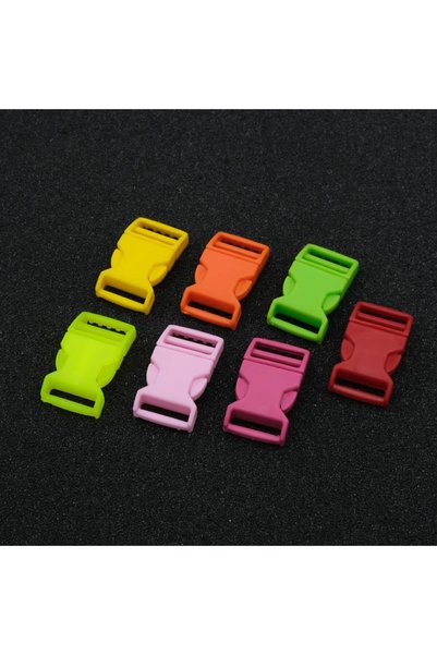 Mg Aksesuar Paracord Accessory Paracord Bracelet Plastic Clip 1.5 cm Phosphor Green * 10 Pcs