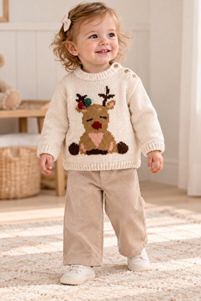 Naka Concept Little Rudolph 2 Piece Baby Girl Knitwear Set