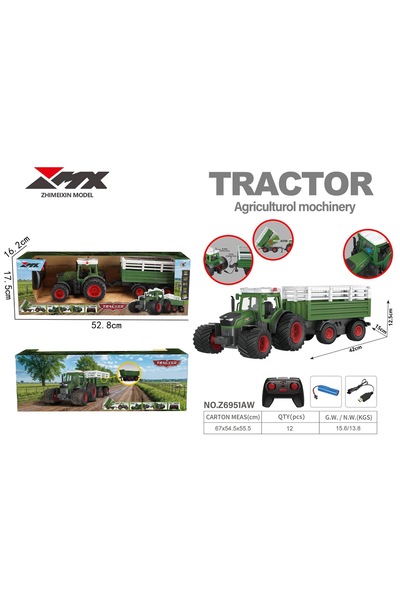 Jokomisiada TRACTOR CONTROLAT DE LA DISTANȚĂ CU REMorcĂ