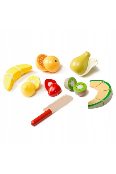 Melissa & Doug Set de fructe din lemn de tăiat într-o cutie Rzep