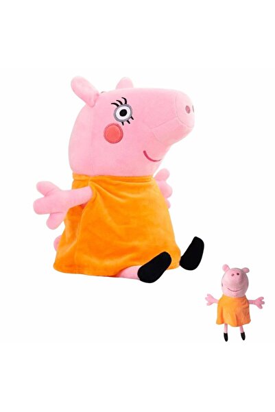 OEM Jucărie de pluș Peppa Pig - Mami Porcușor, 23 cm, Roz/Portocaliu