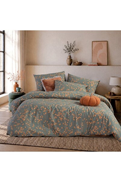 Nef Nef Homeware Nef-Nef Homeware Floriva Πράσινο Φλοράλ Βαμβακερό Σετ Παπλωμ...