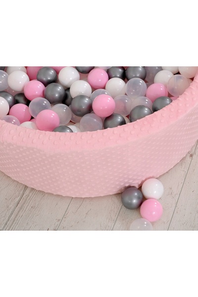 Bobono Piscină gonflabilă minky, înălțime 30 cm, cu 200 de mingi - roz