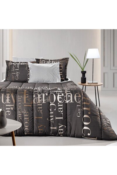Guy Laroche Instyle Choco Διπλή Παπλωματοθήκη, Μικροσουέτ & Βαμβάκι, 225 x 24...