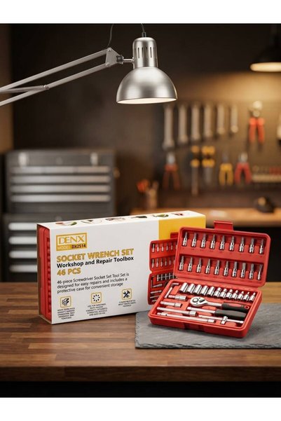 Generic طقم مفاتيح وحبات صيانة 46 قطعة