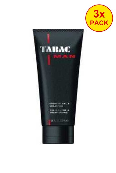 Tabac 3x Πακέτο Ανδρικό Αφρόλουτρο & Σαμπουάν, 200 ml