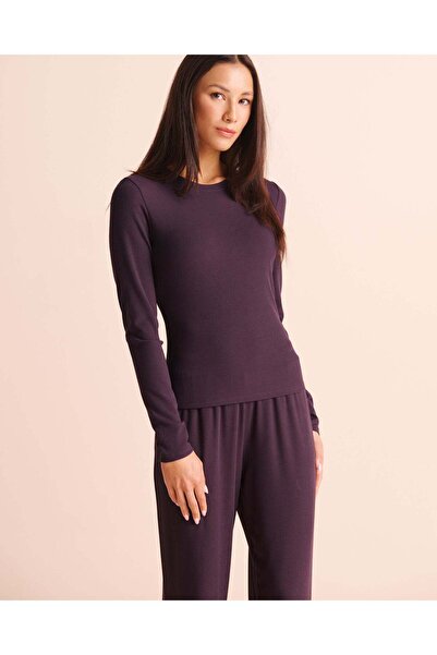 La Vie en Rose Ribbed Modal Long Sleeve Shirt