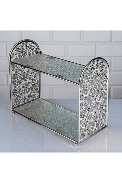 FAIR HOME Makeup Organizer Perfume Organizer 2-Tier Set Metal Gold