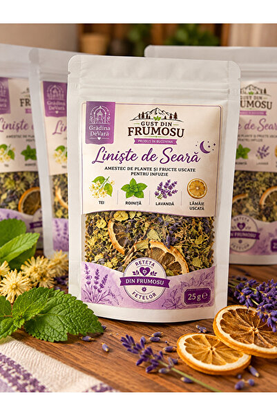 GUST DIN FRUMOSU Ceai Liniște de Seară 25 g – Gust din Frumosu, Amestec de Te...
