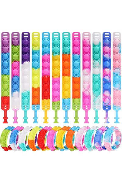 Yelajoy 24 قطعة أساور بوب فيدجيت، أساور بوب إت بالجملة لهدايا حفلات الأطفال، ...