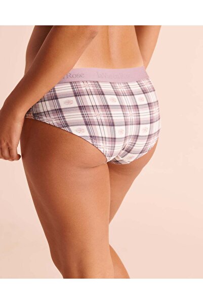 La Vie en Rose Cotton and Logo Elastic Band Hiphugger Panty