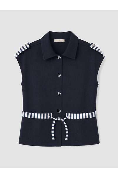LC Waikiki Natuvera Shirt Collar Striped Women's Vest