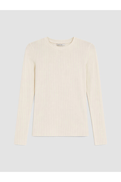LC Waikiki Nevavm with Difference, Lcw Vision Ecru Ribbed Plain Super Skinny ...