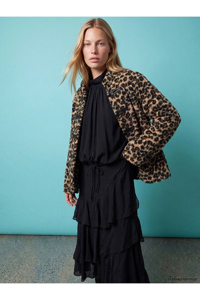 LC Waikiki معطف LCW VisionLeopard مزين بأزرار مزخرفة