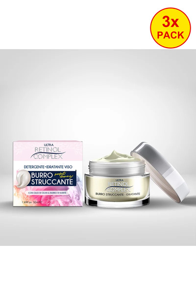 Retinol Complex Pachet de 3x Unt de curățare cu ulei de măsline și unt de she...
