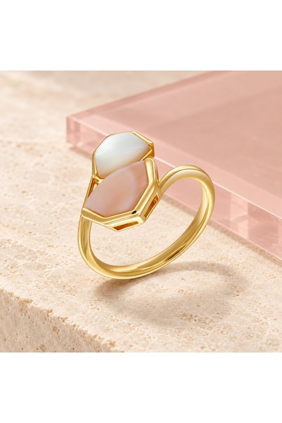 BLOOMY Luma Duo Mother of Pearl Ring