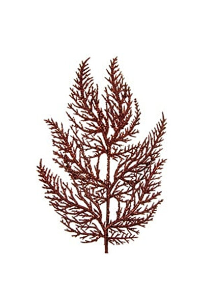 OEM Decorative Christmas Branch Fern Brown Glitter 47cm