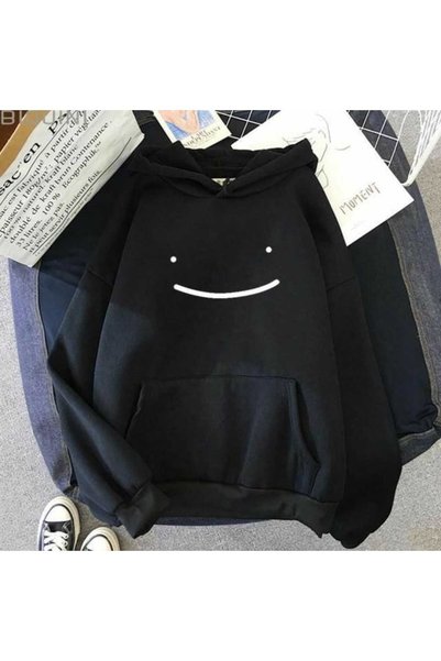bellanova Unisex Black Relaxed Fit Hooded Kangaroo Pocket Thick Sweatshirt