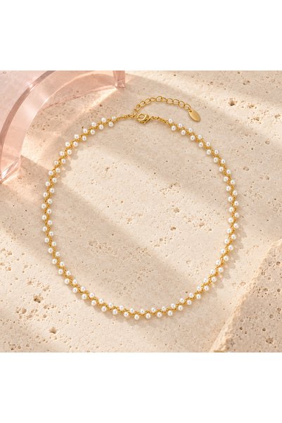 BLOOMY Aurelia Pearl Twist Necklace