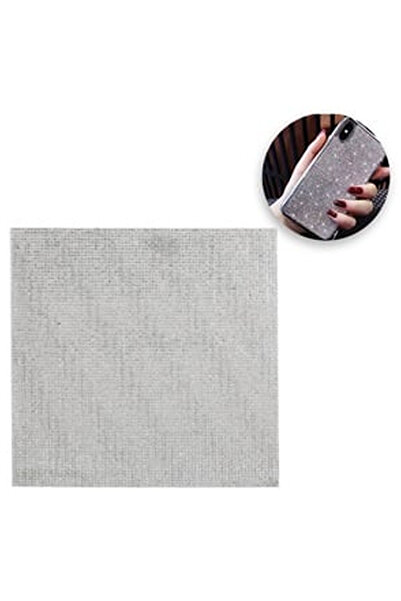 OEM Αυτοκόλλητη ετικέτα με ασημί στρας 20x20cm