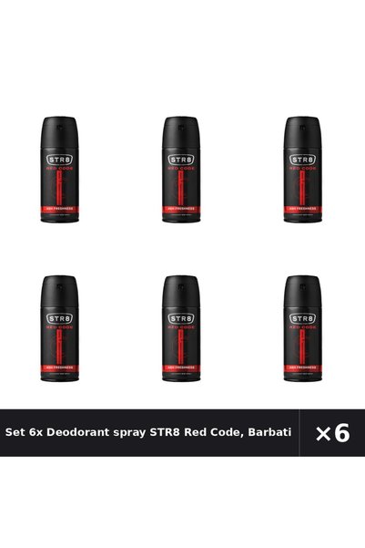 str8 Set 6x Deodorant spray Red Code , Barbati , 150 ml