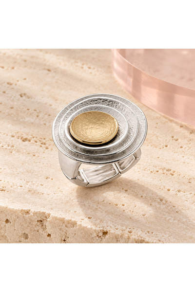 BLOOMY Tiga Metal Wheels Statement Ring
