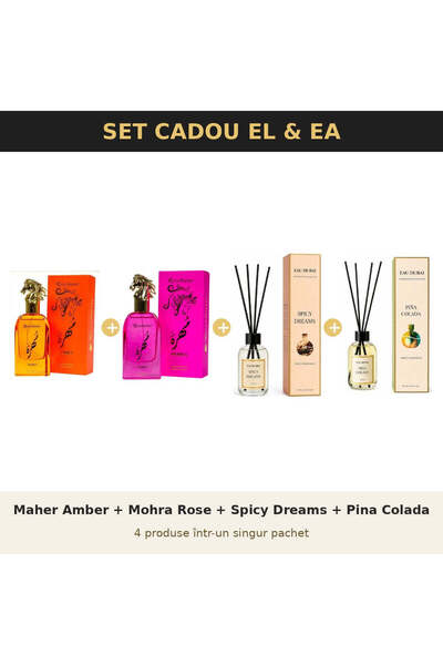 rosehane Set Cadou El & Ea Rose Hane – Maher Amber + Mohra Rose + Spicy Dream...