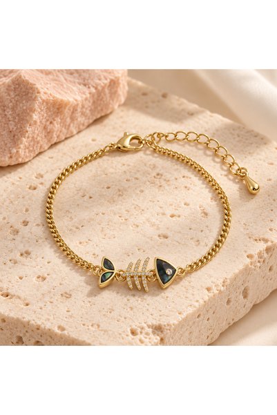BLOOMY Midnight Marina Fishbone Bracelet