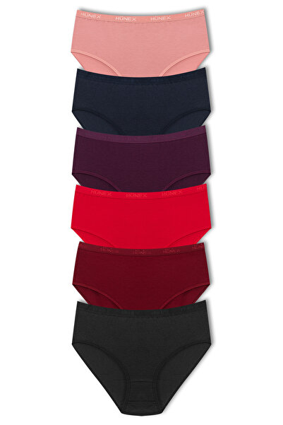 HNX Women's Cotton High Waist Plus Size Panties 6 Pack