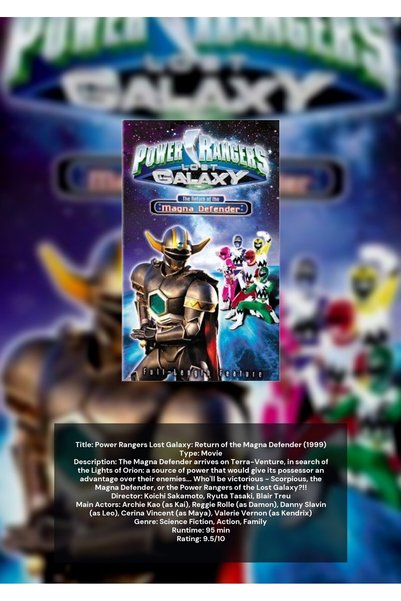 OEM Poster Infografic Power Rangers Galaxia Pierduta: Intoarcerea Aparatorulu...