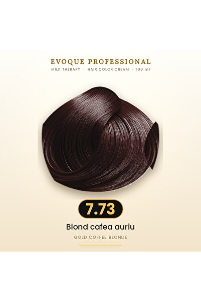 Evoque Professional Vopsea de păr permanentă Evoque Milk Therapy 7.73 Blond c...
