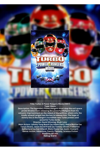 OEM Poster Infografic Turbo Un Film Power Rangers, Actiune Si Aventuri, Carto...