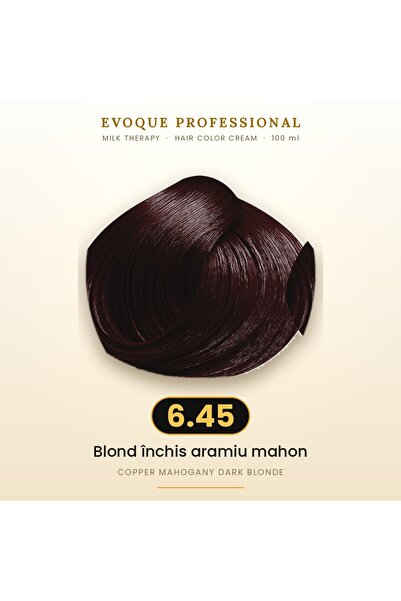Evoque Professional Vopsea de păr permanentă Evoque Milk Therapy 6.45 Blond î...