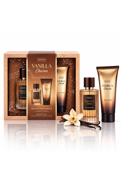 SENCE Set cadou parfum pentru femei, Vanilla Charm Deluxe Indulgence, apă de ...