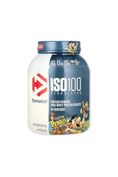 Dymatize مسحوق بروتين ISO100، بروتين مصل اللبن المعزول 100%، بنكهة فروتي بيبل...