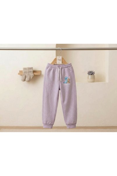 jeliboomkidswear Stitch Printed Waist-Tie 2-Thread Seasonal Top and Bottom Girls' Set