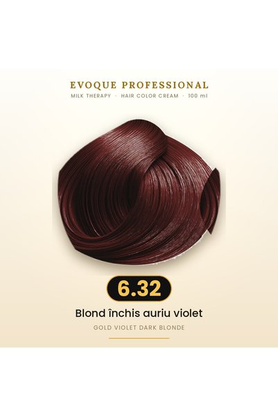 Evoque Professional Vopsea de păr permanentă Evoque Milk Therapy 6.32 Blond î...