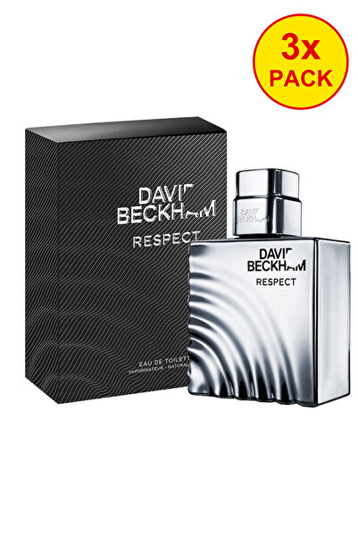 David Beckham Pachet 3x Respect Eau de Toilette pentru bărbați, 40 ml