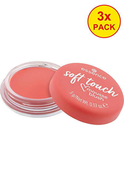 Essence 3x PACK Soft Touch Mousse Blush - Shade 30 Coral Crush