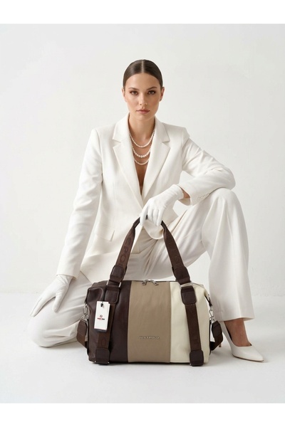 Just Polo Medium Size Zippered Shoulder Bag with Adjustable Strap