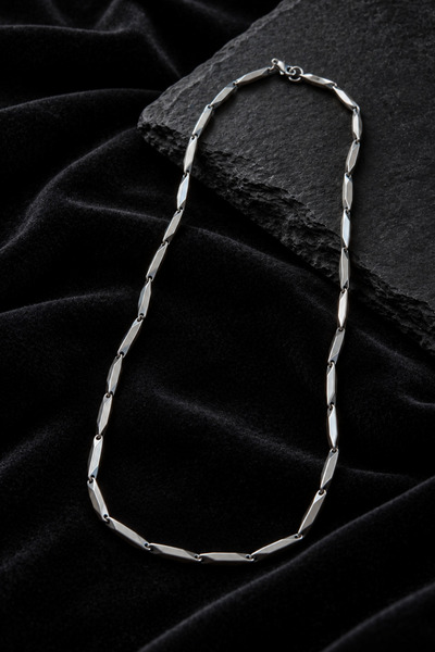 laria jewelry Stainless Steel Bar Model Chain Necklace