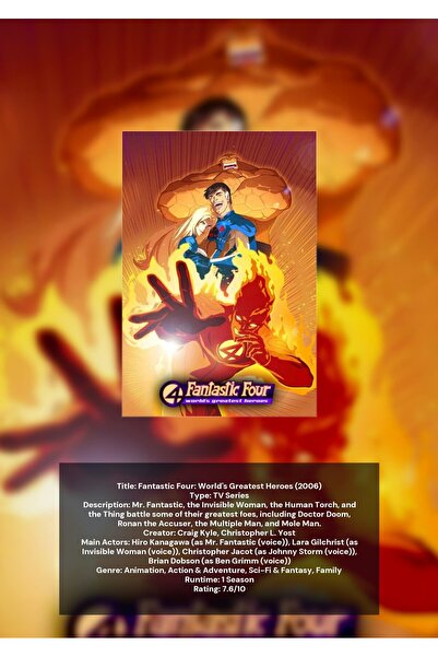 OEM Poster Infografic Cei Patru Fantastici: Cei Mai Mari Eroi a Lumea, Super-...