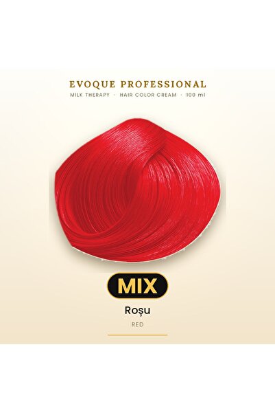 Evoque Professional Vopsea de păr permanentă Evoque Milk Therapy Mix Roșu, 10...
