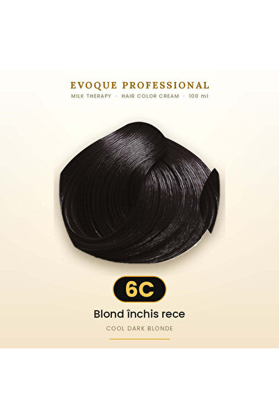 Evoque Professional Vopsea de păr permanentă Evoque Milk Therapy 6C Blond înc...