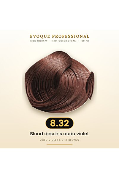 Evoque Professional Vopsea de păr permanentă Evoque Milk Therapy 8.32 Blond d...