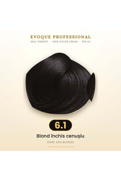 Evoque Professional Vopsea de păr permanentă Evoque Milk Therapy 6.1 Blond în...