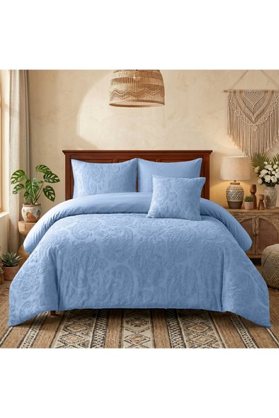 Terry Bohemian Comforter Set, High Quality Microfiber, 5 Pieces, Fits 120x200...