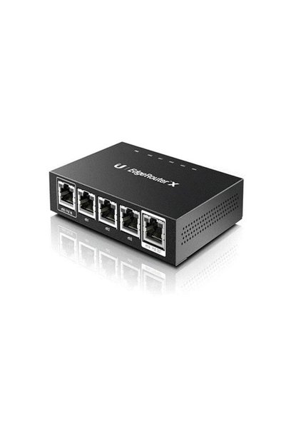 Ubiquiti راوتر سلكي جيجابت EdgeRouter X ER-X مع 5 منافذ إيثرنت ومحول طاقة