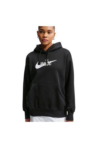 Nike Γυναικείο Φούτερ Αθλητικό Φλις Φοίνικας Oversized με Λογότυπο και Κουκού...